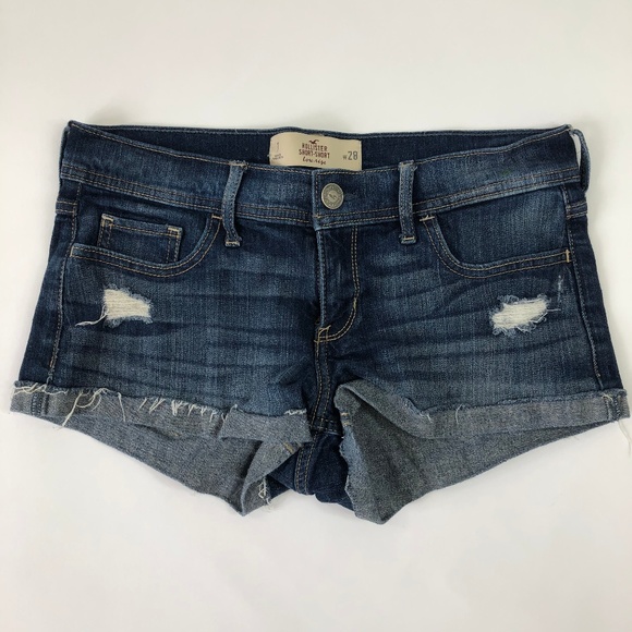 Hollister Pants - Hollister Short-Short Distressed cuffed jean Short
